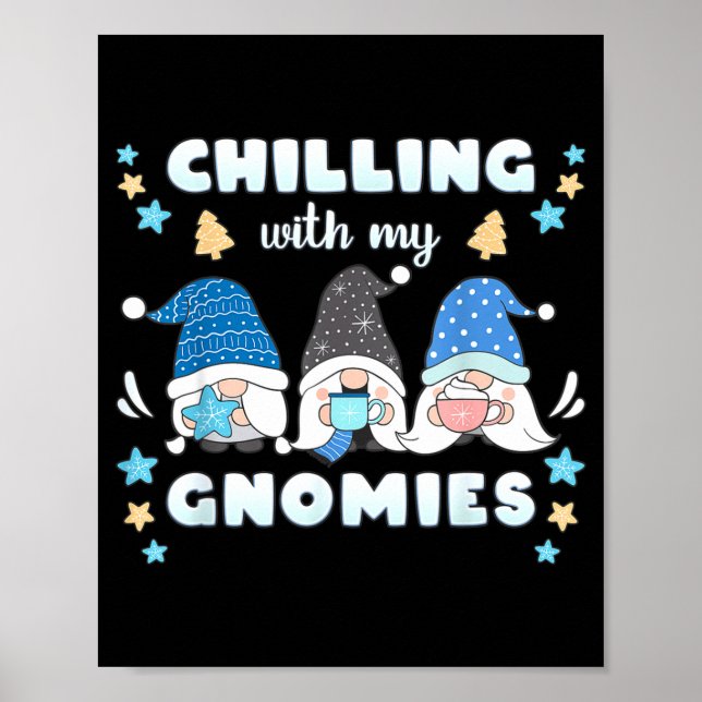 Winter, Funny Nordic Christmas Gnomes  Poster (Framsidan)