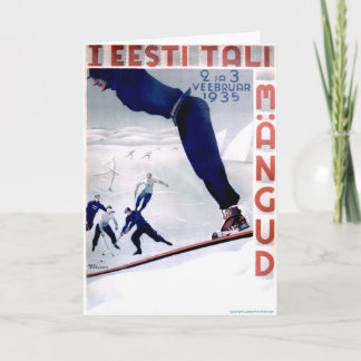 Winter Games Greeting Card, 1935 Helgkort