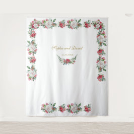 Winter Garland Julafton Bröllop Photo Booth BackDr