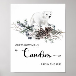 Winter gender neutral Gissa hur många candies Post Poster