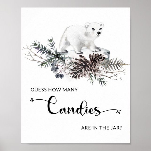 Winter gender neutral Gissa hur många candies Post Poster (Framsidan)
