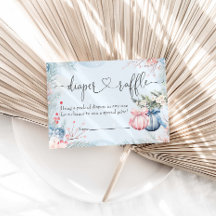 Winter Gender Reveal Party Diaper Raffle