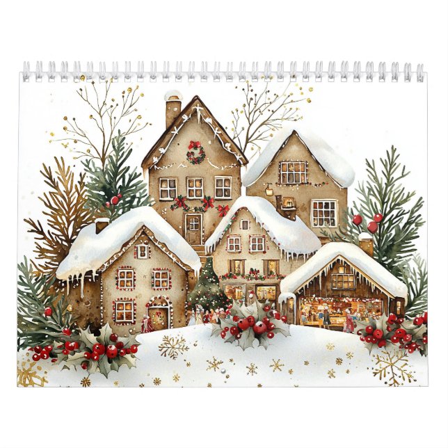 Winter Gingerbread Houses Kalender (Omslag)