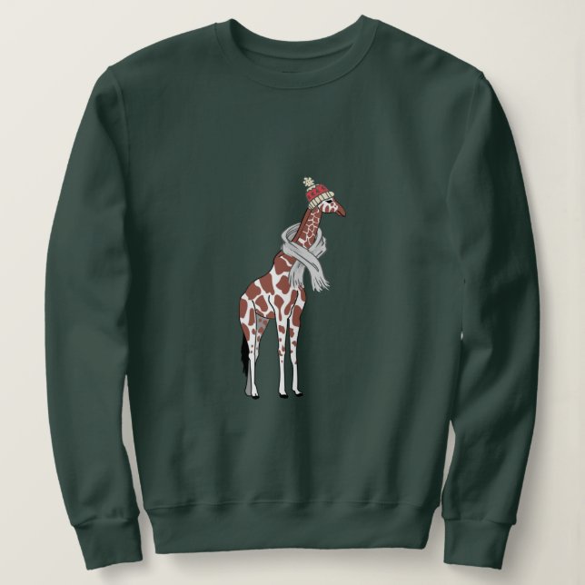 Winter giraffe sweatshirt t shirt (Design framsida)