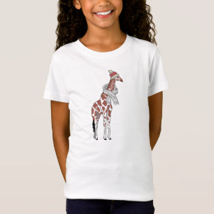Winter giraffe t shirt