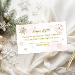 Winter Girl Baby Shower Raffle Tilläggskort<br><div class="desc">Bekvämt kalligrafi med snöflingor,  vintermatade duschkabinkort för barn. Lätt att personlig med dina uppgifter. Sök efter matchande objekt som tilläggskort i samlingen.</div>