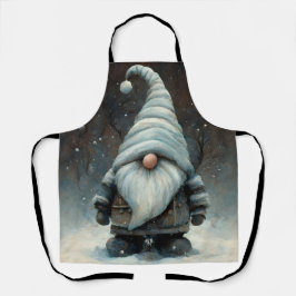 Winter Gnome i en snöskog