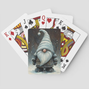 Winter Gnome i en snöskog Casinokort