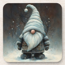 Winter Gnome i en snöskog Underlägg