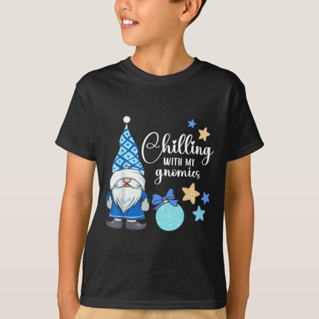 Winter Gnome, Nordic, Christmas Gnome  T Shirt (Framsida)