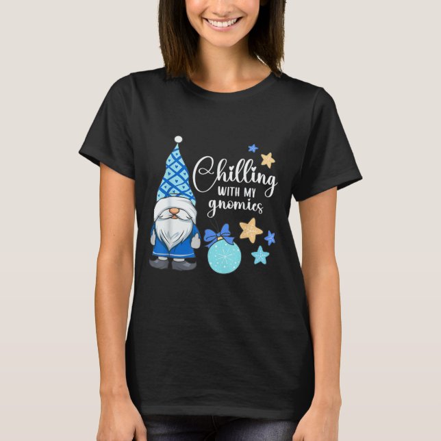 Winter Gnome, Nordic, Christmas Gnome  T Shirt (Framsida)