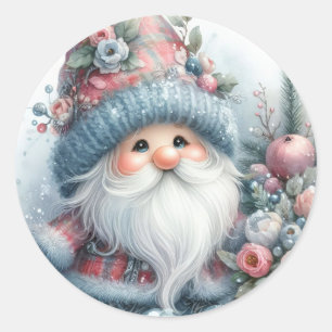 Winter Gnome Runt Klistermärke
