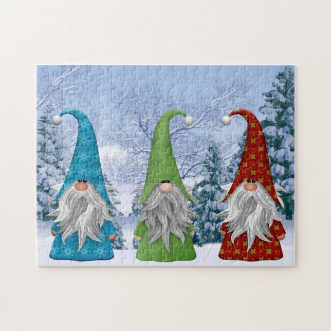 Winter Gnomes Puzzle Pussel (Horisontell)