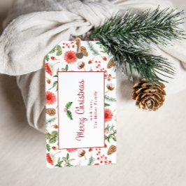 Winter God jul Presentetikett