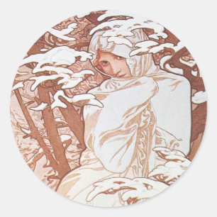 Winter Goddess Runt Klistermärke