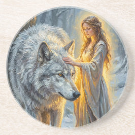 Winter Goddess & White Wolf Underlägg