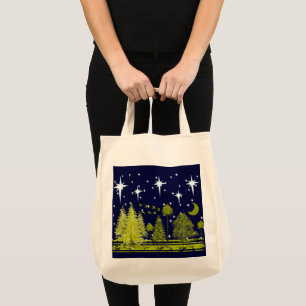 Winter Gräs Bag-Stars och Grönt Måne Tygkasse