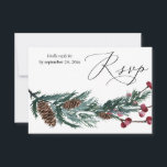 Winter Gräs Cone & Berries Greenery with Meal OSA<br><div class="desc">Skicka den här eleganten eller det moderna Winter Gräs Cone & Berries Grey OSA-matkortet med dina inbjudningar till bröllop och party inklusive Studentfester. Se vår samling för ett alternativ utan måltiden. Se samlingen: https://www.zazzle.com/collections/winter_berries_pine-119068559206462515?rf=238937196885903396</div>