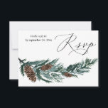 Winter Gräs Cone & Greenery with Meal OSA Kort<br><div class="desc">Skicka den här eleganten eller det moderna Winter Gräs Cone & Greenery OSA-matkortet med dina inbjudningar till bröllop och party inklusive Studentfester. Se vår samling för ett alternativ utan måltiden. Se samlingen: https://www.zazzle.com/collections/winter_berries_pine-119068559206462515?rf=238937196885903396</div>