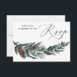 Winter Gräs Cone & Greenery with Meal OSA Kort<br><div class="desc">Skicka den här eleganten eller det moderna Winter Gräs Cone & Greenery OSA-matkortet med dina inbjudningar till bröllop och party inklusive Studentfester. Se vår samling för ett alternativ utan måltiden. Se samlingen: https://www.zazzle.com/collections/winter_berries_pine-119068559206462515?rf=238937196885903396</div>