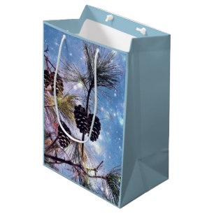 Winter Gräs Cones under stjärnnatten himlar