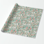 Winter Gräs Gren Wrapping Papper Presentpapper<br><div class="desc">Denna pappra förpackning har hand plockade gräs grenar,  bär och vintern löv.</div>
