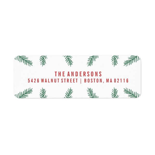 Winter Gräs | HELGDAG Returadress Etikett (Framsidan)