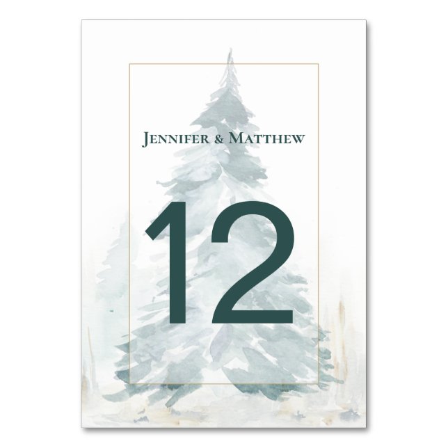 Winter Gräs Romantik Bordsnummer (Framsidan)