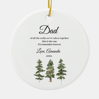 Winter Gräs Träd Far av Bride Julgransprydnad Keramik