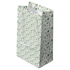Winter Gräs Träd Forest Vin Bag