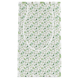 Winter Gräs Träd Forest Vin Bag