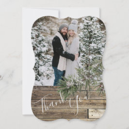 Winter Gräs Träd & Gräs Cones Bröllop Tack Kort