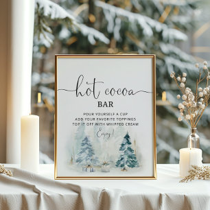 Winter gräs träd Hur Kaka Pub Poster