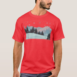 Winter Gräs Träd i Snowstorm Winter Season Sno T Shirt