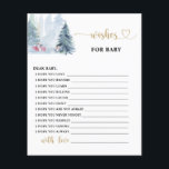Winter gräs träd Önskemål för baby-kort<br><div class="desc">Varje grönt duschkort för barn. Matchande objekt är tillgängliga.</div>