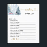 Winter gräs träd Önskemål för baby-kort<br><div class="desc">Varje grönt duschkort för barn. Matchande objekt är tillgängliga.</div>
