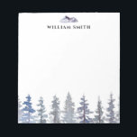 Winter Gräs Träd Personlig Anteckningsblock<br><div class="desc">Vattentärsfärgsanteckningsblock för personlig i gräs träd.</div>