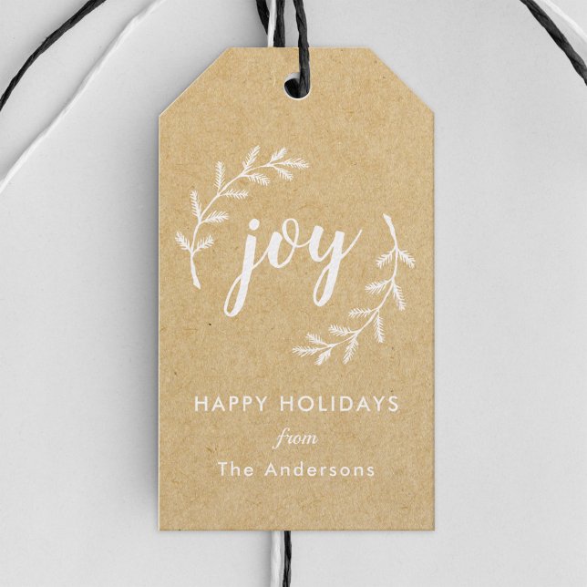 Winter Gräs Wandan-jul Joy Helgdag Presentetikett (Skapare uppladdad)
