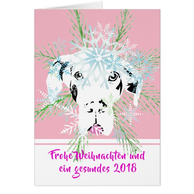 Winter Great dane Hälsningskort (Framsidan)