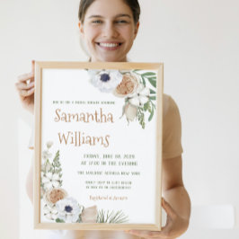 Winter Greenery Blommigt Cotton Gräs Möhippa Inbjudningar