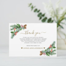 Winter Greenery Bouquet Photo in Loving Memory
