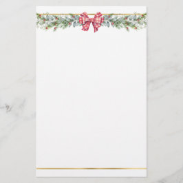 Winter Greenery Foliage Gräs Stationery Brevpapper