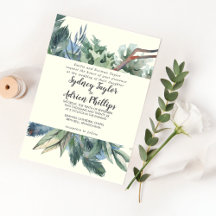 Winter Greenery | Formell inbjudan till elfenbenst