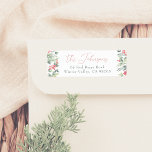 Winter Greenery Holly & Gräs-skriptfamiljen Namn Returadress Etikett<br><div class="desc">Den här julreturadressetiketten visar din familj namn i elegantens röda skriptkalligrafi och dina adress eller kontaktuppgifter nedan i klassiskt serif-typografi. På vardera sidan av etiketten finns det illustrationer av vattenfärgsgröna grejer. Vintervintern omfattar grönt löv, ljusröda bär, holly och gräs. Dessa etiketter är perfekt för att förbättra din helgdag, ge varje...</div>