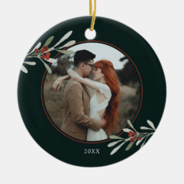 Winter Greenery Photo Helgdag Julgransprydnad Keramik