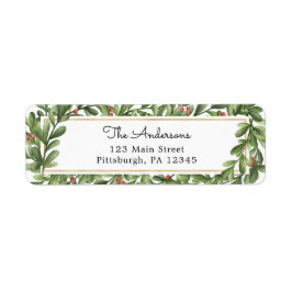 Winter Greenery Returadress Etikett