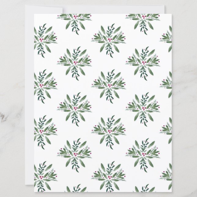Winter Greens and Berries Scrapbook paper (Framsida)