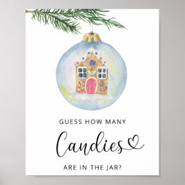 Winter gren - Gissa hur många candies Poster