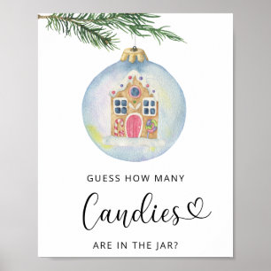 Winter gren - Gissa hur många candies Poster