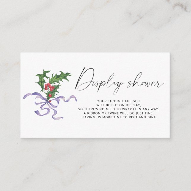 Winter gren Visning-dusch Tilläggskort (Framsida)